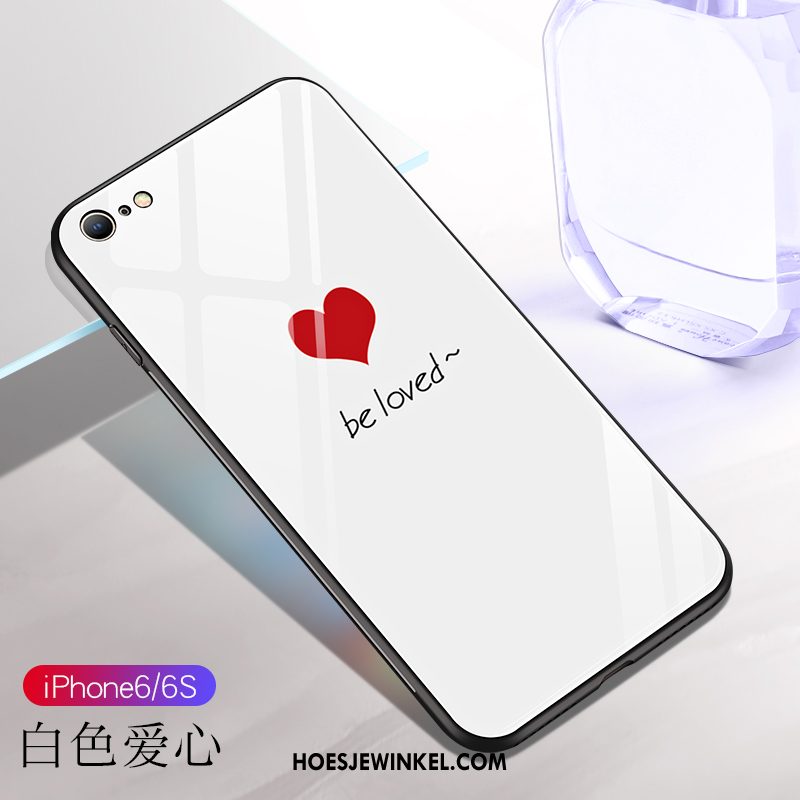 iPhone 6 / 6s Hoesje Dun Mobiele Telefoon Glas, iPhone 6 / 6s Hoesje Lovers Siliconen