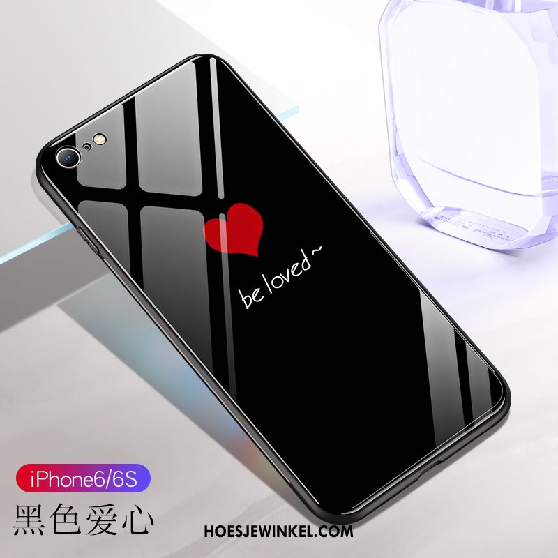 iPhone 6 / 6s Hoesje Dun Mobiele Telefoon Glas, iPhone 6 / 6s Hoesje Lovers Siliconen