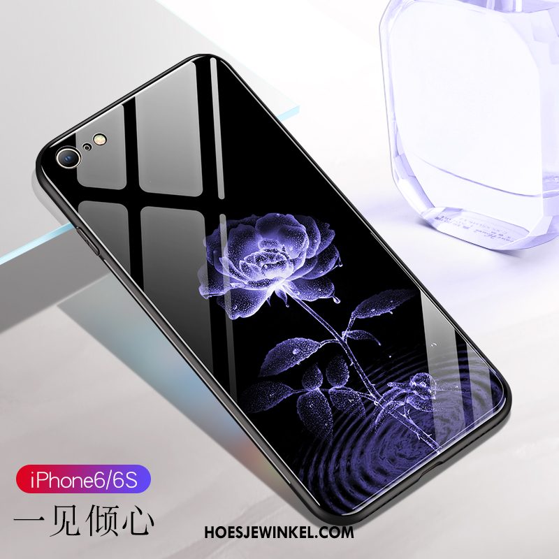 iPhone 6 / 6s Hoesje Dun Mobiele Telefoon Glas, iPhone 6 / 6s Hoesje Lovers Siliconen