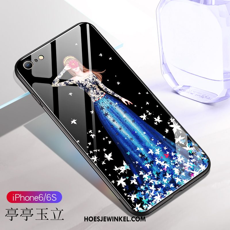 iPhone 6 / 6s Hoesje Dun Mobiele Telefoon Glas, iPhone 6 / 6s Hoesje Lovers Siliconen