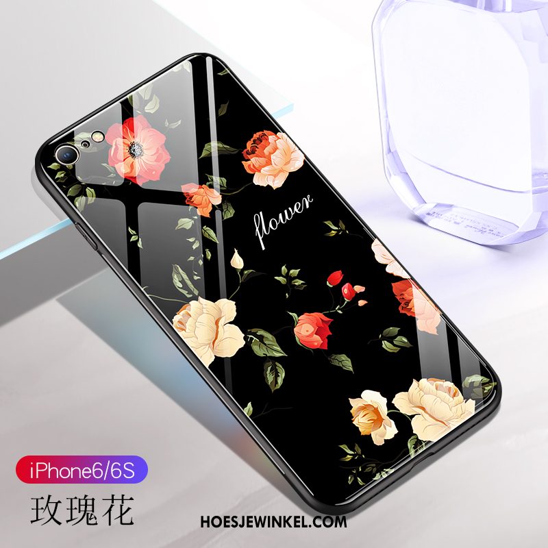 iPhone 6 / 6s Hoesje Dun Mobiele Telefoon Glas, iPhone 6 / 6s Hoesje Lovers Siliconen