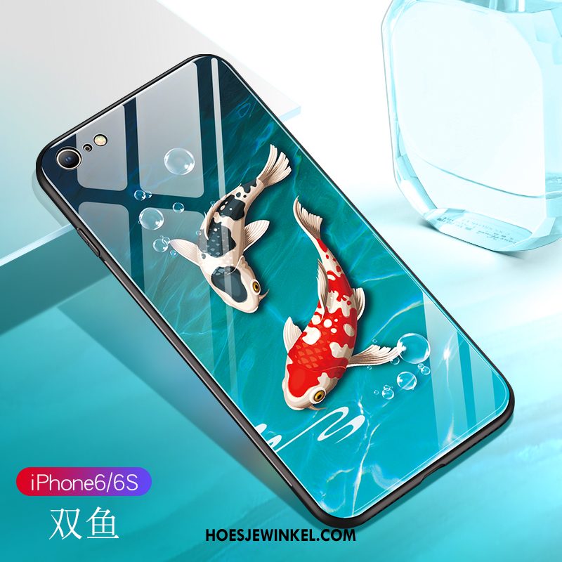 iPhone 6 / 6s Hoesje Dun Mobiele Telefoon Glas, iPhone 6 / 6s Hoesje Lovers Siliconen