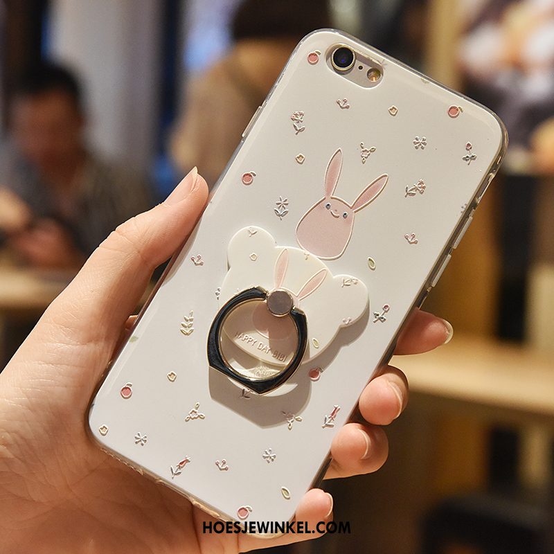 iPhone 6 / 6s Hoesje Hanger Wit Reliëf, iPhone 6 / 6s Hoesje Siliconen Ring