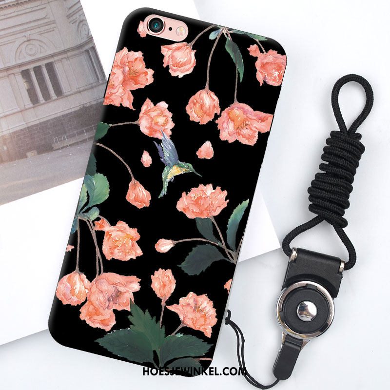 iPhone 6 / 6s Hoesje Hoes Zwart Anti-fall, iPhone 6 / 6s Hoesje Trendy Merk Hanger