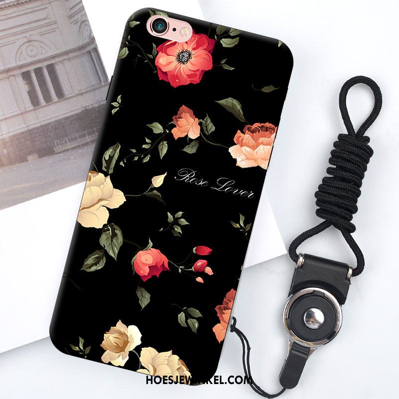 iPhone 6 / 6s Hoesje Hoes Zwart Anti-fall, iPhone 6 / 6s Hoesje Trendy Merk Hanger