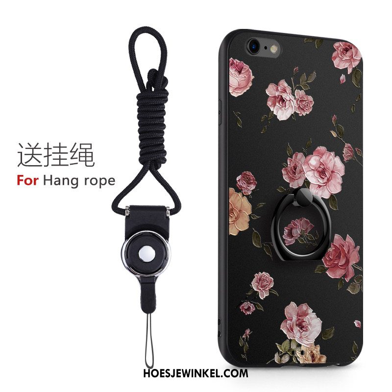 iPhone 6 / 6s Hoesje Hoes Zwart Spotprent, iPhone 6 / 6s Hoesje Trend Ondersteuning