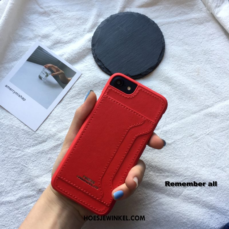 iPhone 6 / 6s Hoesje Kaart Tas Mobiele Telefoon Portemonnee, iPhone 6 / 6s Hoesje Leren Etui Braun