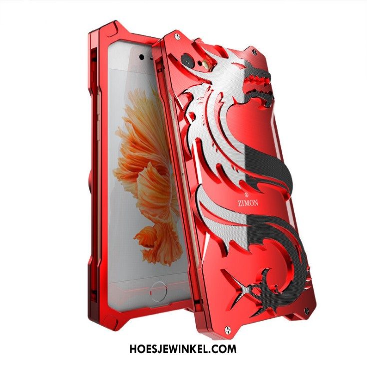 iPhone 6 / 6s Hoesje Luxe Metaal Bescherming, iPhone 6 / 6s Hoesje Draak Anti-fall