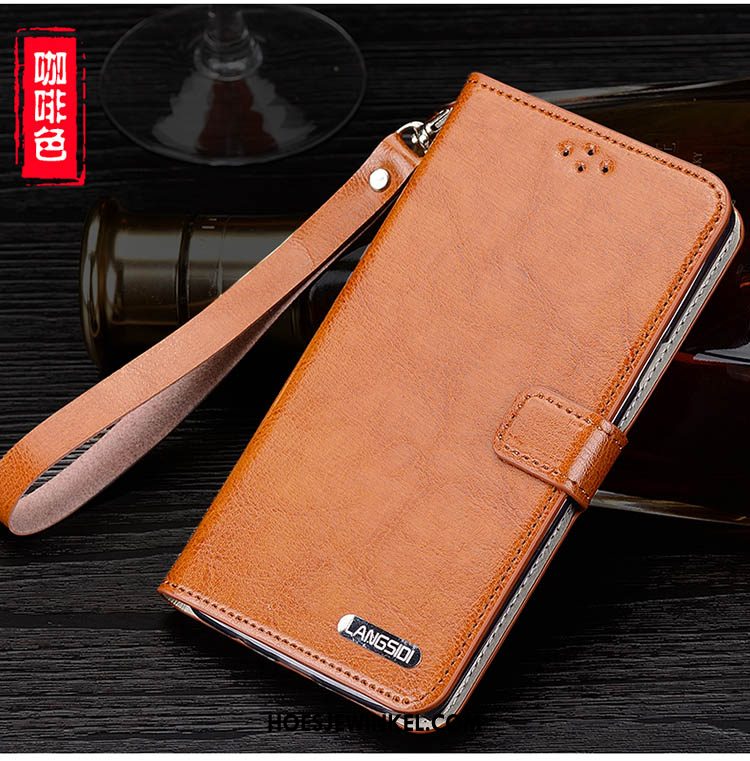 iPhone 6 / 6s Hoesje Mobiele Telefoon Eenvoudige Zwart, iPhone 6 / 6s Hoesje Trend Leren Etui