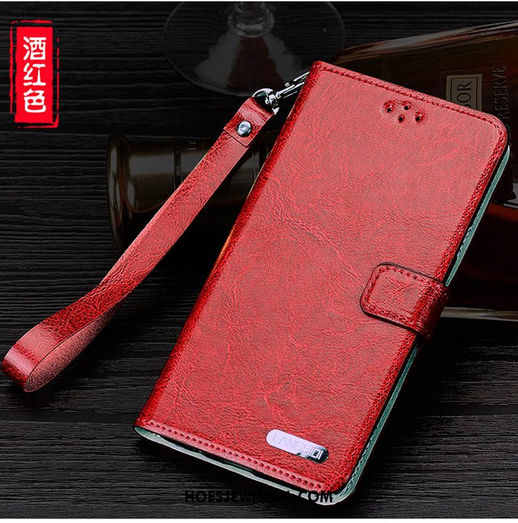 iPhone 6 / 6s Hoesje Mobiele Telefoon Eenvoudige Zwart, iPhone 6 / 6s Hoesje Trend Leren Etui