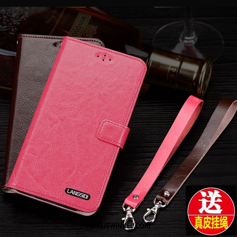 iPhone 6 / 6s Hoesje Mobiele Telefoon Eenvoudige Zwart, iPhone 6 / 6s Hoesje Trend Leren Etui