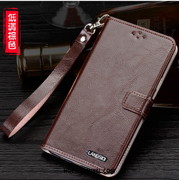 iPhone 6 / 6s Hoesje Mobiele Telefoon Eenvoudige Zwart, iPhone 6 / 6s Hoesje Trend Leren Etui