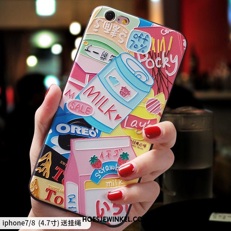 iPhone 6 / 6s Hoesje Mobiele Telefoon Rood Scheppend, iPhone 6 / 6s Hoesje Dun Siliconen
