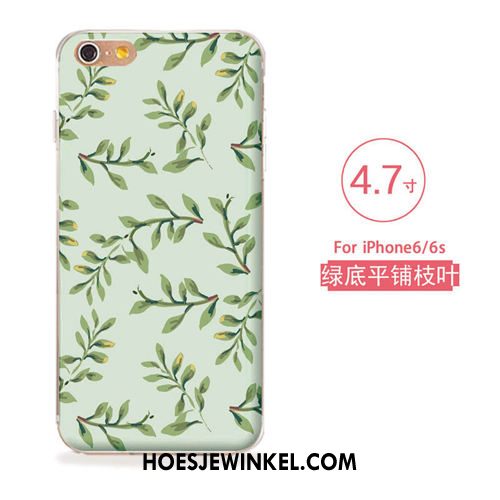 iPhone 6 / 6s Hoesje Nieuw Blauw Bloemen, iPhone 6 / 6s Hoesje Kunst Zacht