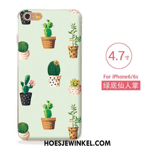 iPhone 6 / 6s Hoesje Nieuw Blauw Bloemen, iPhone 6 / 6s Hoesje Kunst Zacht