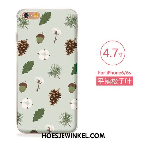 iPhone 6 / 6s Hoesje Nieuw Blauw Bloemen, iPhone 6 / 6s Hoesje Kunst Zacht