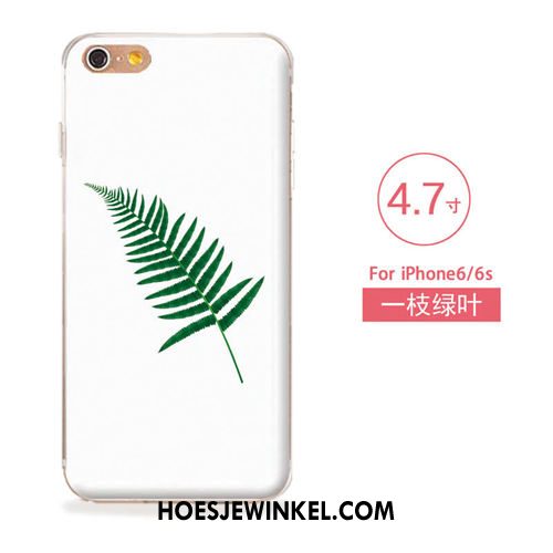 iPhone 6 / 6s Hoesje Nieuw Blauw Bloemen, iPhone 6 / 6s Hoesje Kunst Zacht