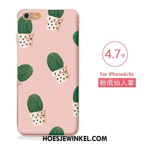 iPhone 6 / 6s Hoesje Nieuw Blauw Bloemen, iPhone 6 / 6s Hoesje Kunst Zacht