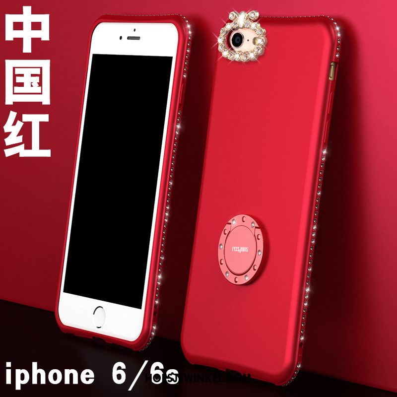 iPhone 6 / 6s Hoesje Schrobben Trendy Merk Zacht, iPhone 6 / 6s Hoesje Rood Siliconen