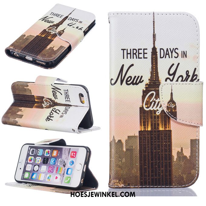 iPhone 6 / 6s Hoesje Spotprent Clamshell Hoes, iPhone 6 / 6s Hoesje Groen Leren Etui