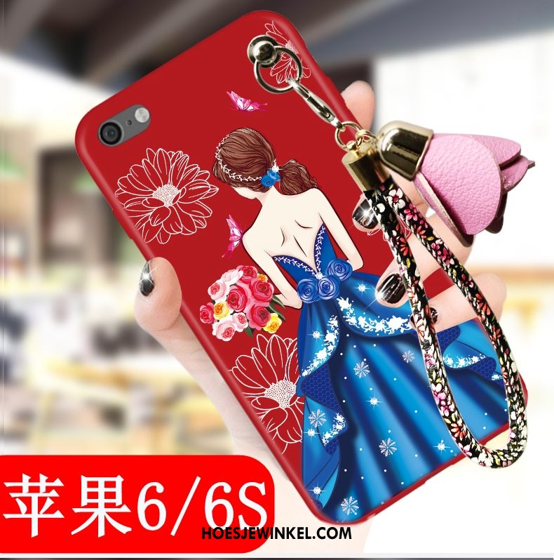 iPhone 6 / 6s Hoesje Trend Zwart Siliconen, iPhone 6 / 6s Hoesje All Inclusive Rood