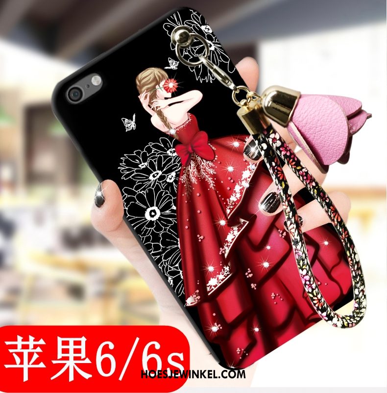 iPhone 6 / 6s Hoesje Trend Zwart Siliconen, iPhone 6 / 6s Hoesje All Inclusive Rood