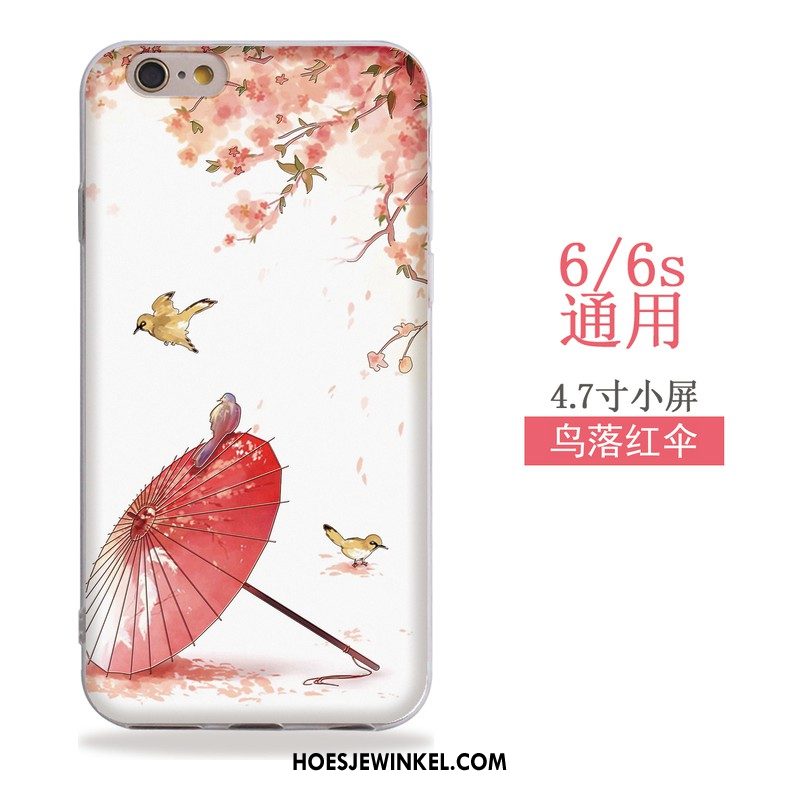 iPhone 6 / 6s Hoesje Zacht Hoes Wind, iPhone 6 / 6s Hoesje Reliëf Kunst