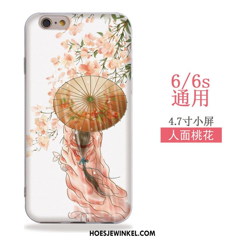 iPhone 6 / 6s Hoesje Zacht Hoes Wind, iPhone 6 / 6s Hoesje Reliëf Kunst