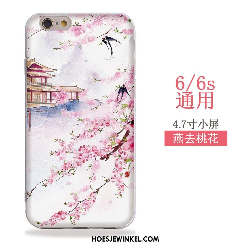 iPhone 6 / 6s Hoesje Zacht Hoes Wind, iPhone 6 / 6s Hoesje Reliëf Kunst