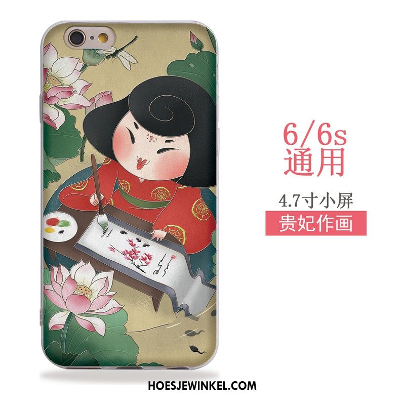 iPhone 6 / 6s Hoesje Zacht Hoes Wind, iPhone 6 / 6s Hoesje Reliëf Kunst