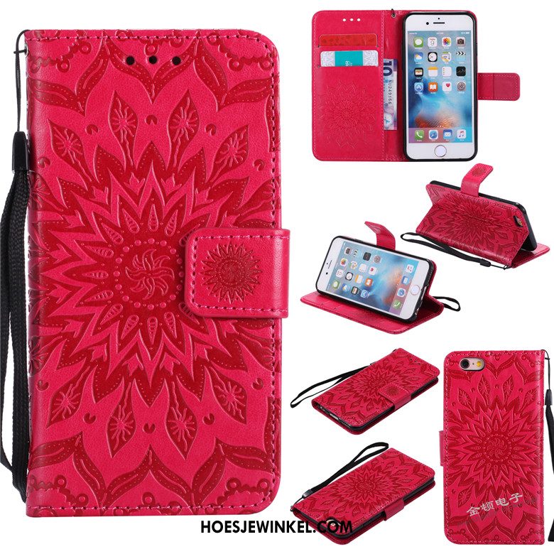 iPhone 6 / 6s Plus Hoesje Anti-fall Leren Etui Grijs, iPhone 6 / 6s Plus Hoesje Hoes Bescherming