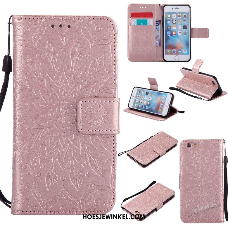 iPhone 6 / 6s Plus Hoesje Anti-fall Leren Etui Grijs, iPhone 6 / 6s Plus Hoesje Hoes Bescherming