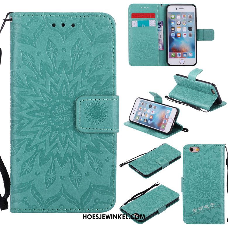 iPhone 6 / 6s Plus Hoesje Anti-fall Leren Etui Grijs, iPhone 6 / 6s Plus Hoesje Hoes Bescherming