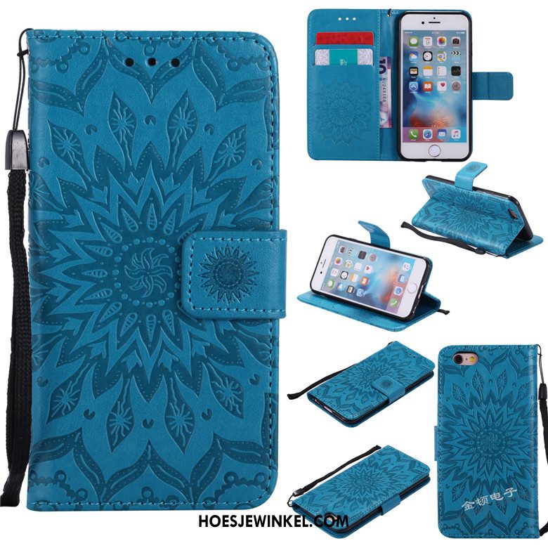 iPhone 6 / 6s Plus Hoesje Anti-fall Leren Etui Grijs, iPhone 6 / 6s Plus Hoesje Hoes Bescherming