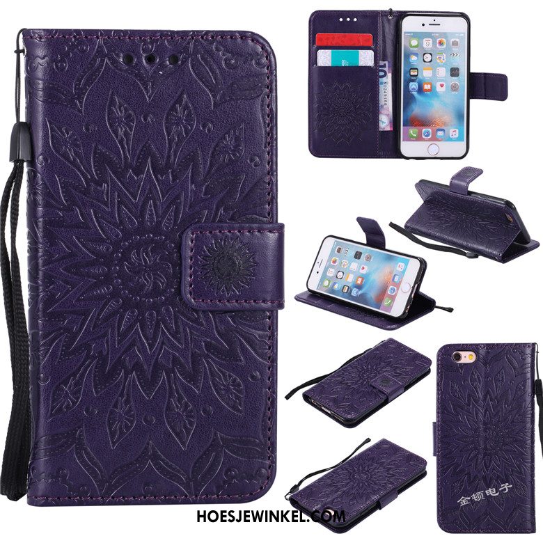 iPhone 6 / 6s Plus Hoesje Anti-fall Leren Etui Grijs, iPhone 6 / 6s Plus Hoesje Hoes Bescherming