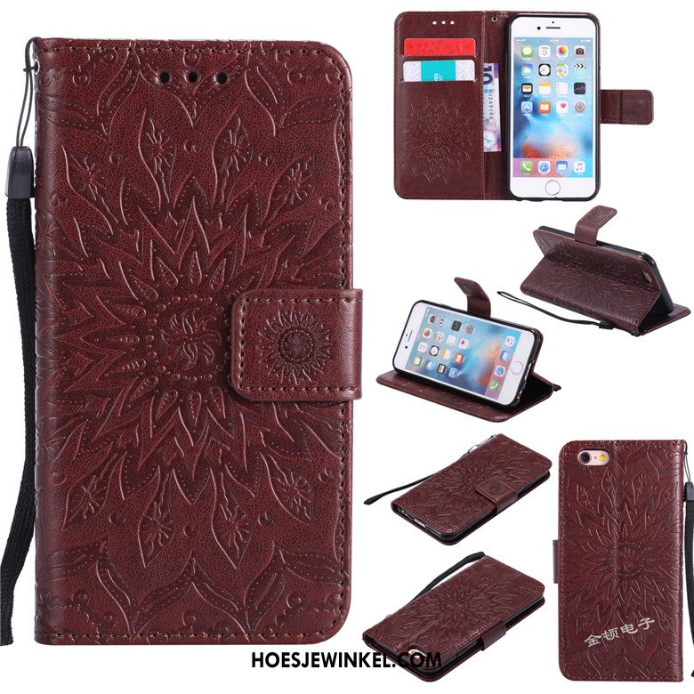 iPhone 6 / 6s Plus Hoesje Anti-fall Leren Etui Grijs, iPhone 6 / 6s Plus Hoesje Hoes Bescherming