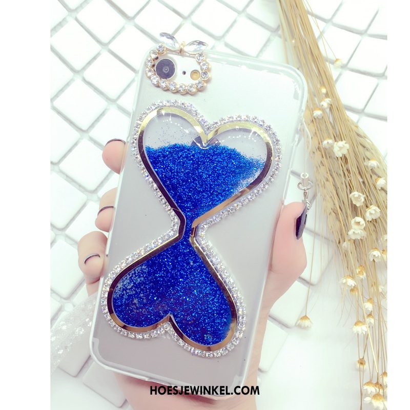 iPhone 6 / 6s Plus Hoesje Anti-fall Met Strass Siliconen, iPhone 6 / 6s Plus Hoesje Drijfzand Zacht Sandfarben