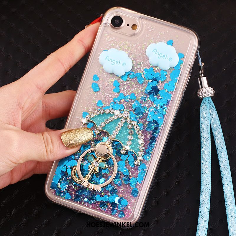 iPhone 6 / 6s Plus Hoesje Blauw Ring Opknoping Nek, iPhone 6 / 6s Plus Hoesje Hanger Bescherming