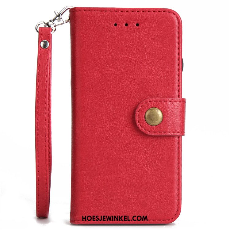 iPhone 6 / 6s Plus Hoesje Folio Hanger Rood, iPhone 6 / 6s Plus Hoesje Kaart Tas Leren Etui