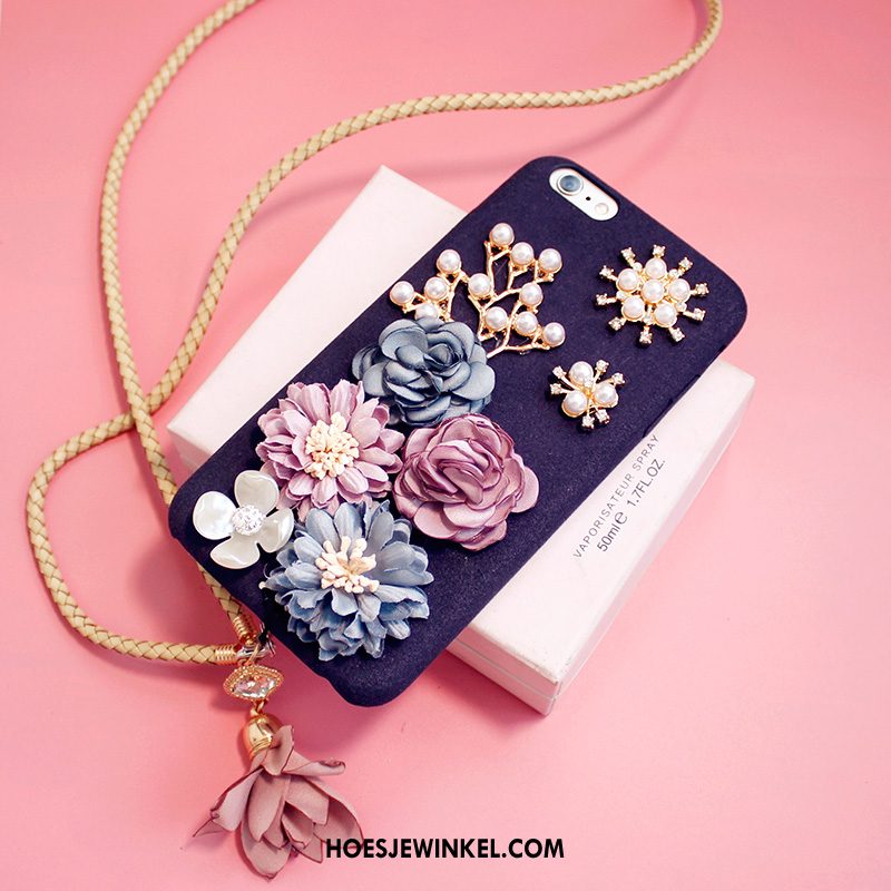 iPhone 6 / 6s Plus Hoesje Grijs Bloemen Hanger, iPhone 6 / 6s Plus Hoesje Luxe Scheppend