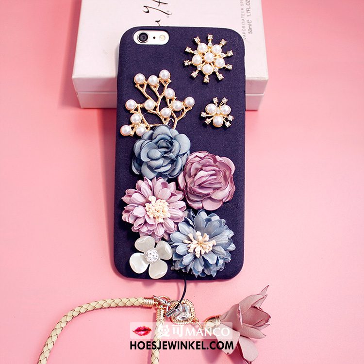 iPhone 6 / 6s Plus Hoesje Grijs Bloemen Hanger, iPhone 6 / 6s Plus Hoesje Luxe Scheppend