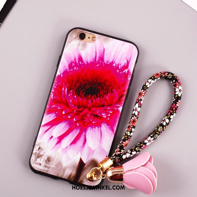 iPhone 6 / 6s Plus Hoesje Hoes Mobiele Telefoon Bloemen, iPhone 6 / 6s Plus Hoesje Roze