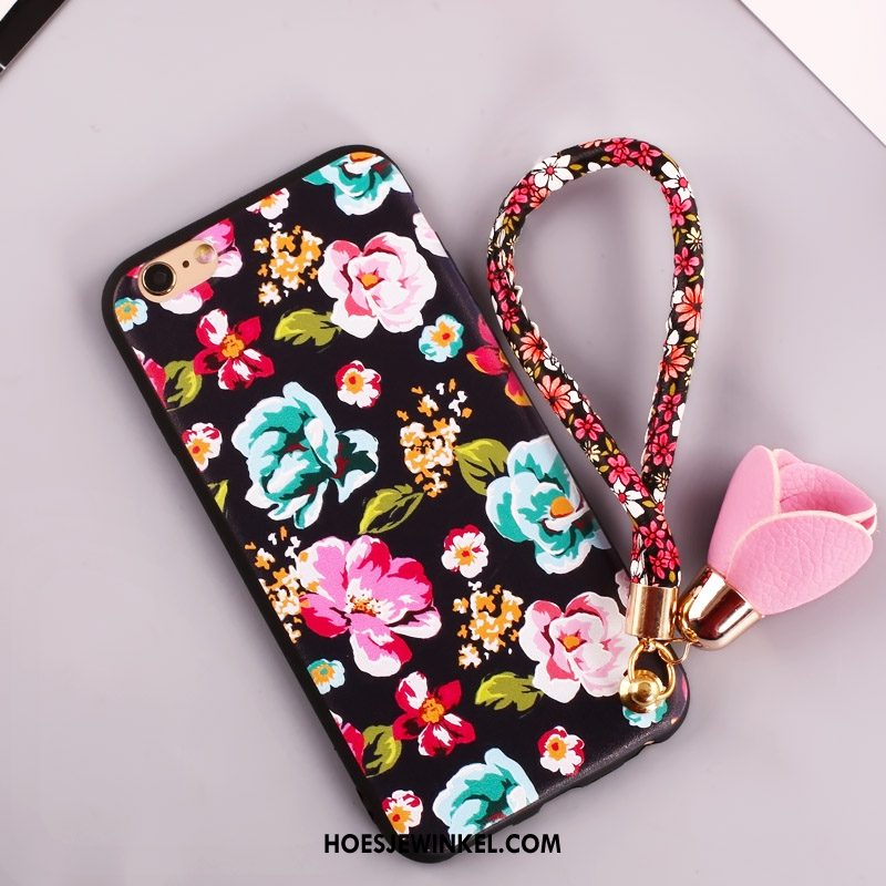 iPhone 6 / 6s Plus Hoesje Hoes Mobiele Telefoon Bloemen, iPhone 6 / 6s Plus Hoesje Roze