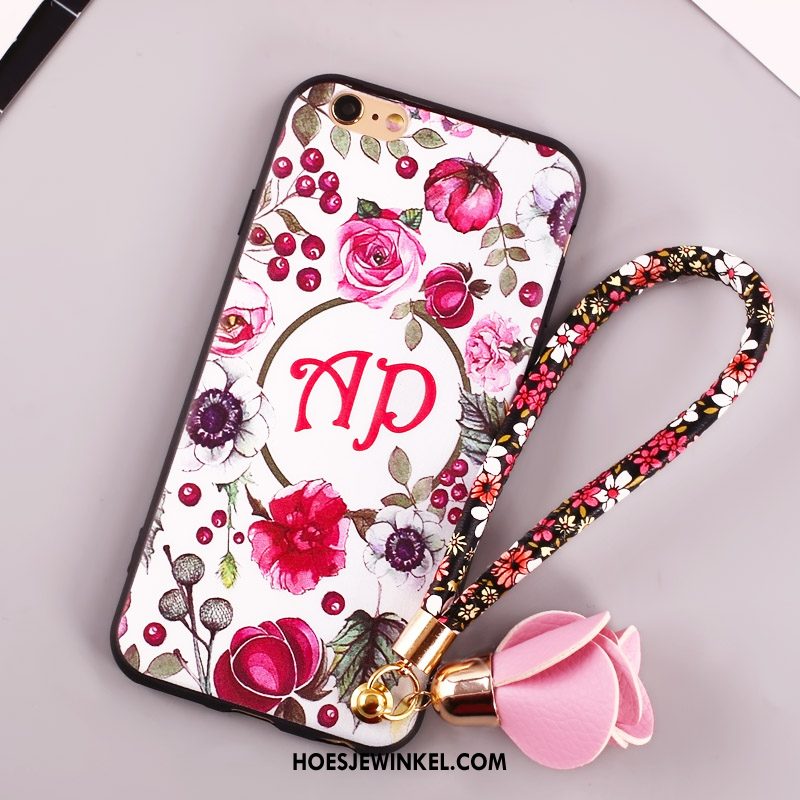 iPhone 6 / 6s Plus Hoesje Hoes Mobiele Telefoon Bloemen, iPhone 6 / 6s Plus Hoesje Roze