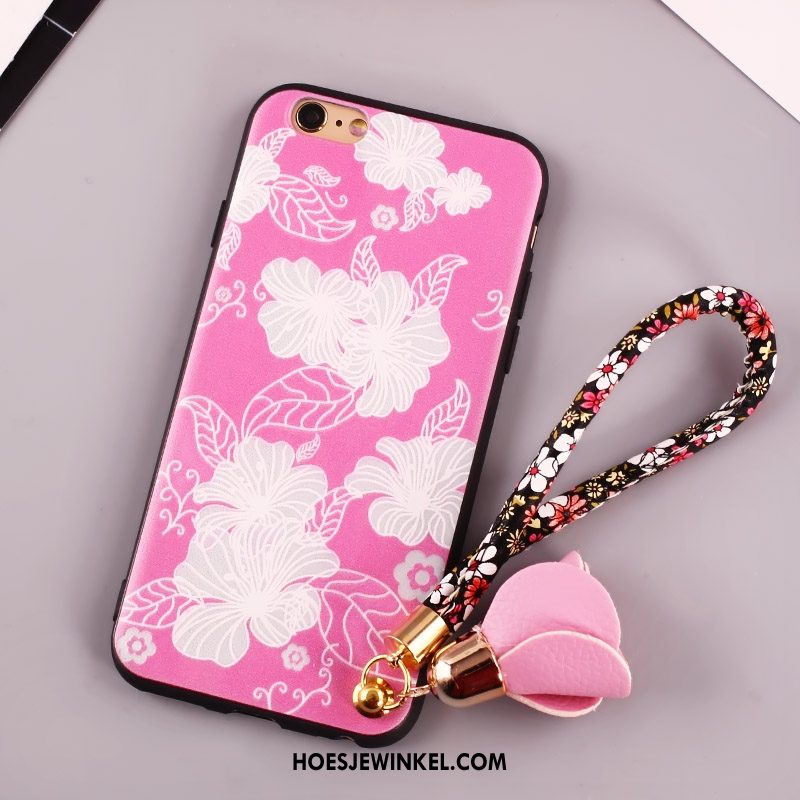 iPhone 6 / 6s Plus Hoesje Hoes Mobiele Telefoon Bloemen, iPhone 6 / 6s Plus Hoesje Roze