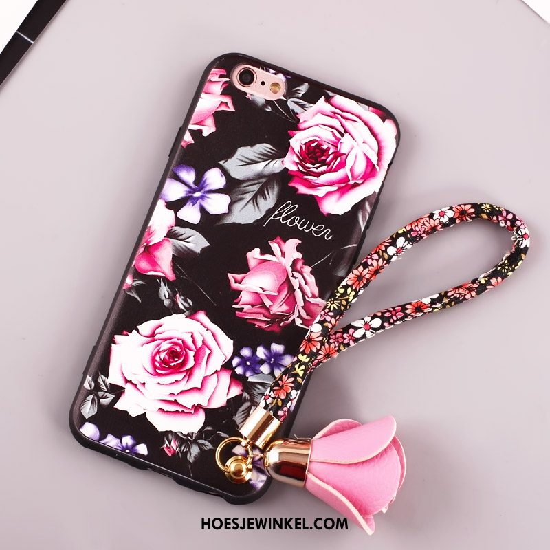 iPhone 6 / 6s Plus Hoesje Hoes Mobiele Telefoon Bloemen, iPhone 6 / 6s Plus Hoesje Roze