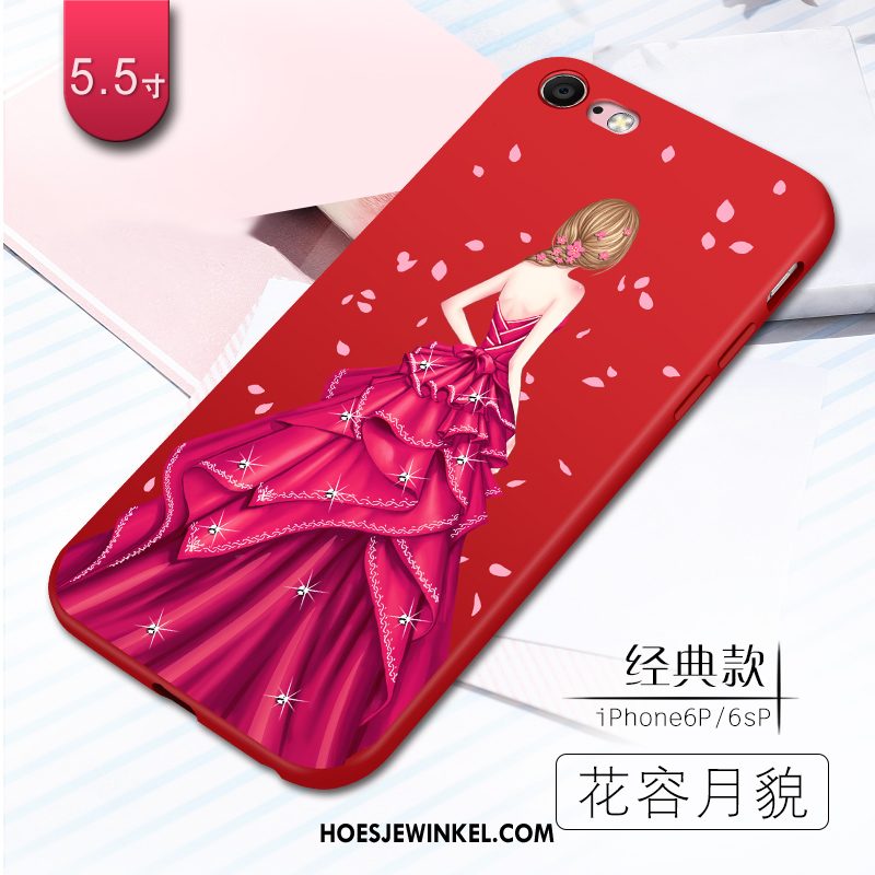 iPhone 6 / 6s Plus Hoesje Hoes Schrobben Zacht, iPhone 6 / 6s Plus Hoesje Siliconen Zwart