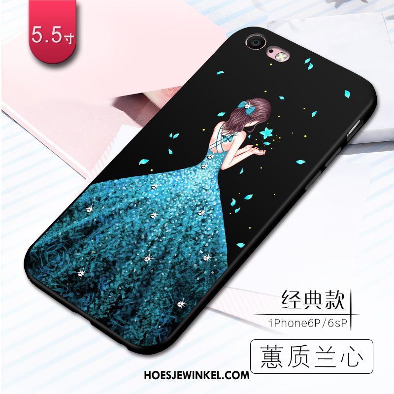 iPhone 6 / 6s Plus Hoesje Hoes Schrobben Zacht, iPhone 6 / 6s Plus Hoesje Siliconen Zwart