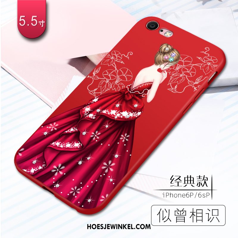 iPhone 6 / 6s Plus Hoesje Hoes Schrobben Zacht, iPhone 6 / 6s Plus Hoesje Siliconen Zwart