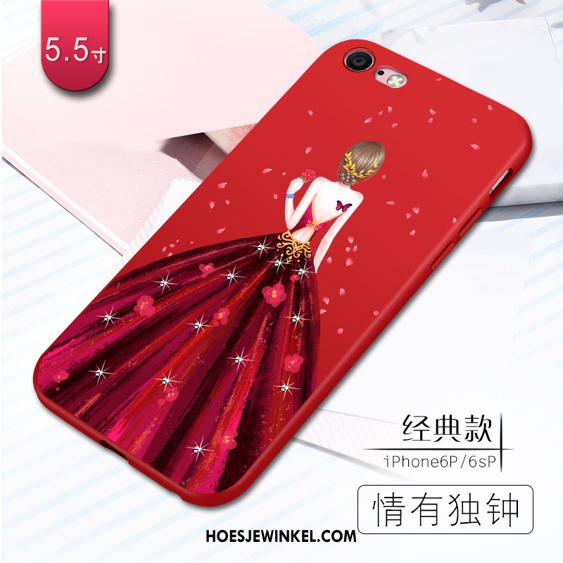 iPhone 6 / 6s Plus Hoesje Hoes Schrobben Zacht, iPhone 6 / 6s Plus Hoesje Siliconen Zwart